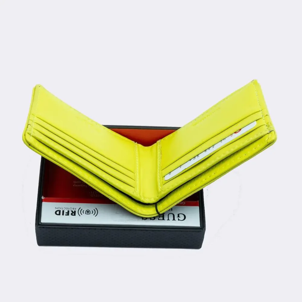 Guess Men Dinate Signature Stripe Quatro-g Print Rfid Wallet - Black/Green